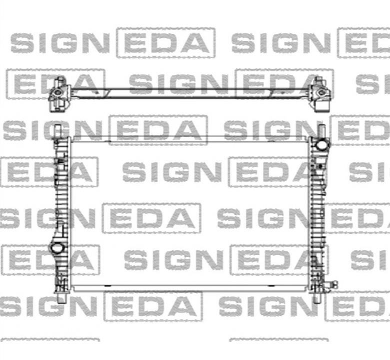 RAFD37163A Signeda Радиатор охлаждения двигателя