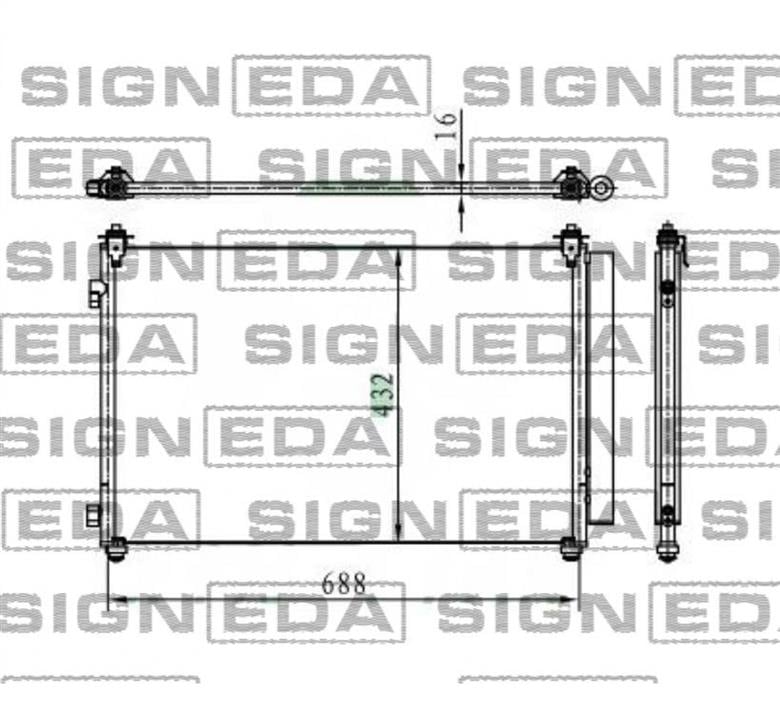 RC3613 Signeda Радиатор кондиционера