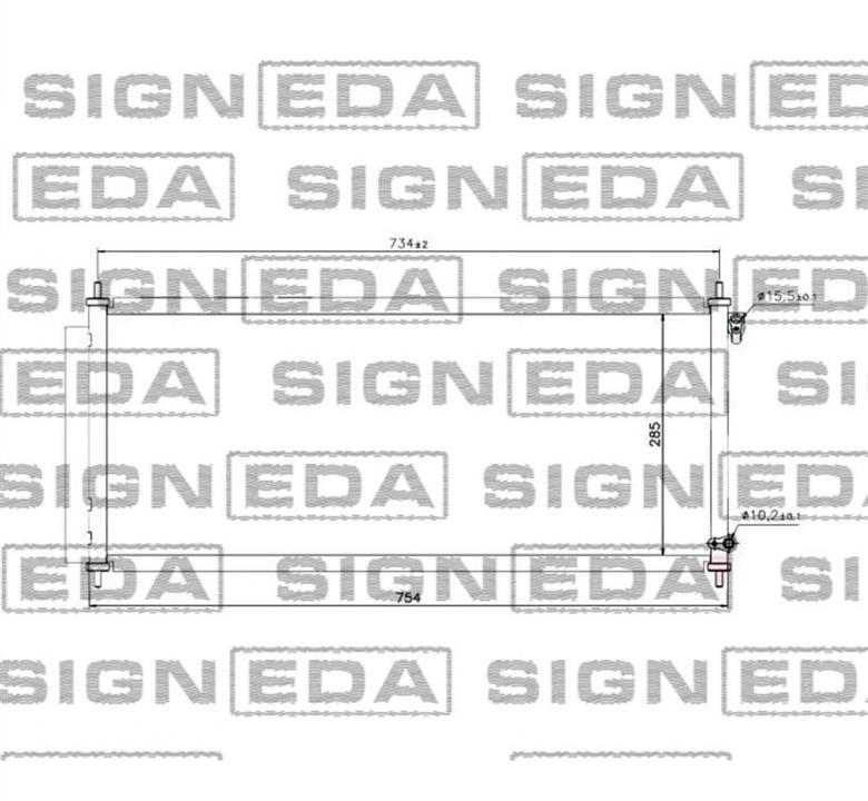 Конденсер кондиционера Хонда: RC940051 Signeda Радиатор кондиционера