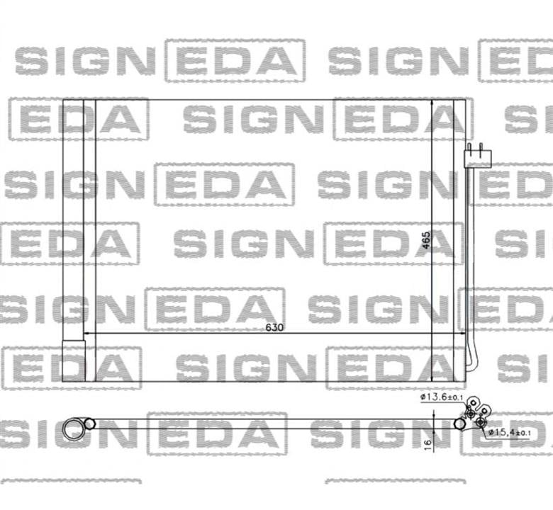 RC940058 Signeda Радиатор кондиционера