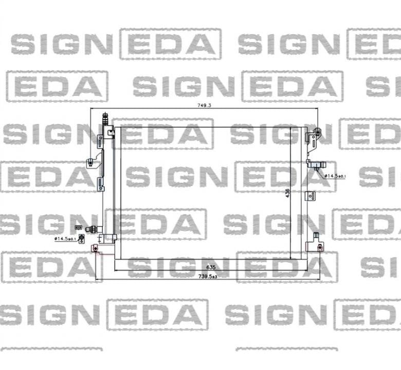 RC940089 Signeda Радиатор кондиционера