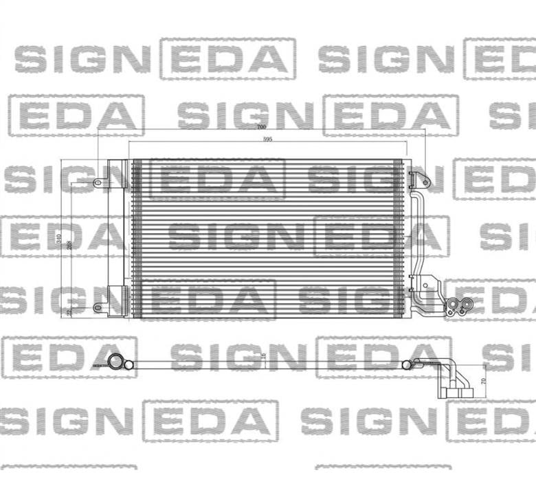 RC940093 Signeda Радиатор кондиционера (Конденсатор)