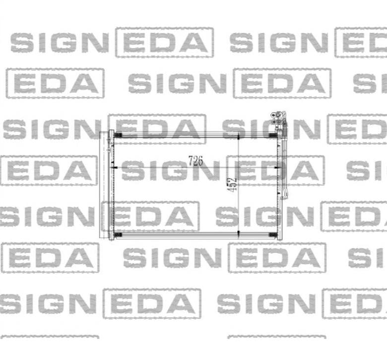 Радиатор кондиционера Порш: RC940157 Signeda Радиатор кондиционера (Конденсатор)