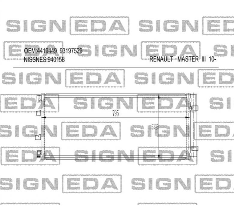 RC940158 Signeda Радіатор кондиціонера