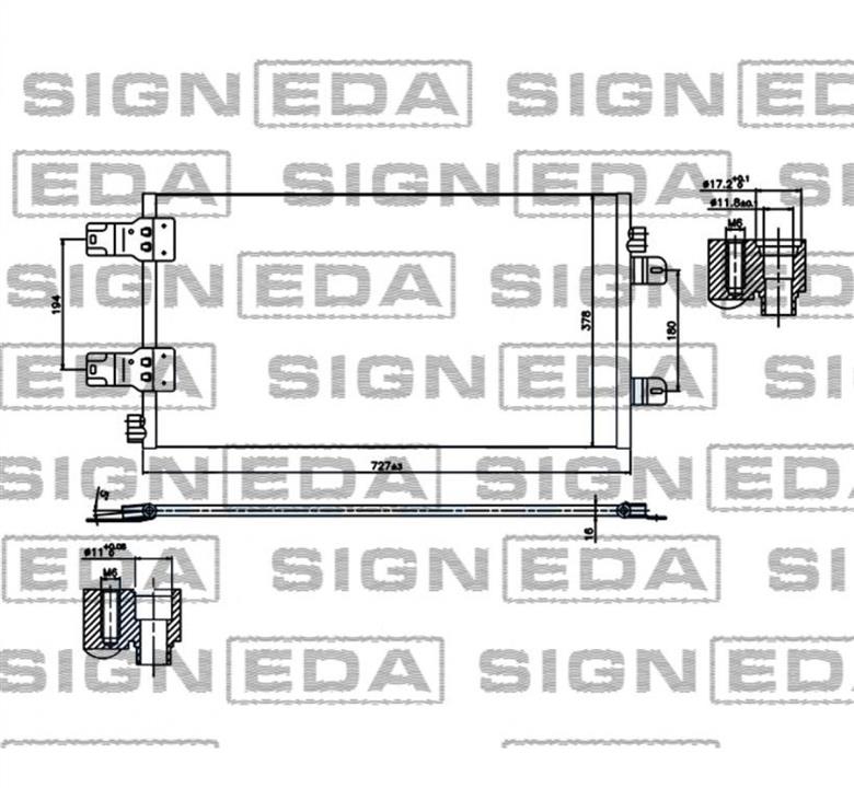 RC940186 Signeda Радіатор кондиціонера (Конденсатор)