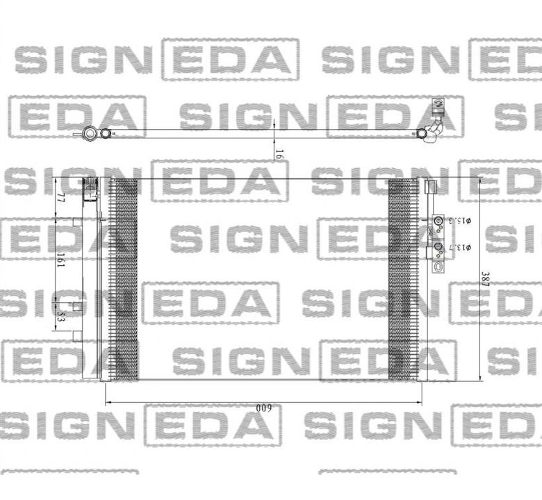 RC940226 Signeda Радиатор кондиционера (Конденсатор)