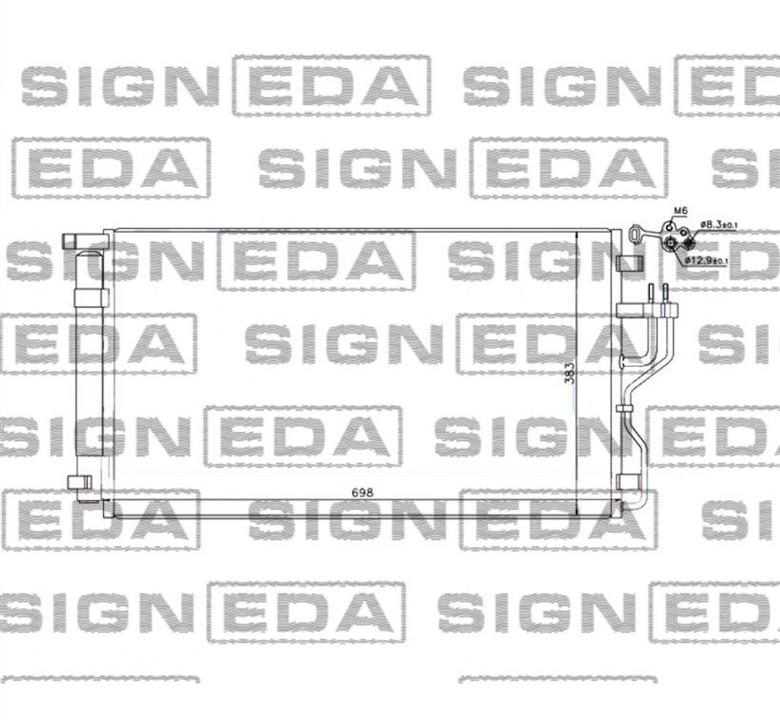 RC940351 Signeda Радиатор кондиционера