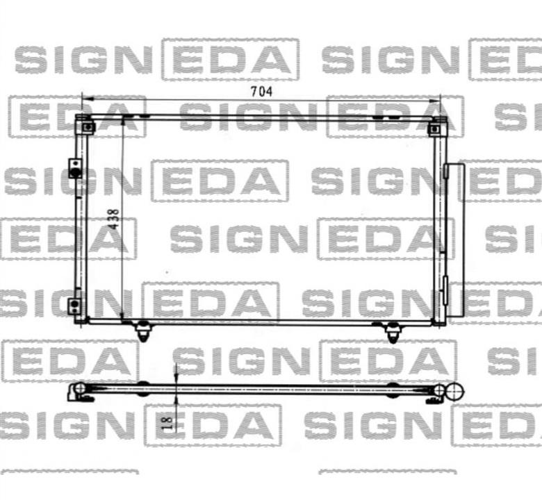 RC941118 Signeda Радиатор кондиционера (Конденсатор)