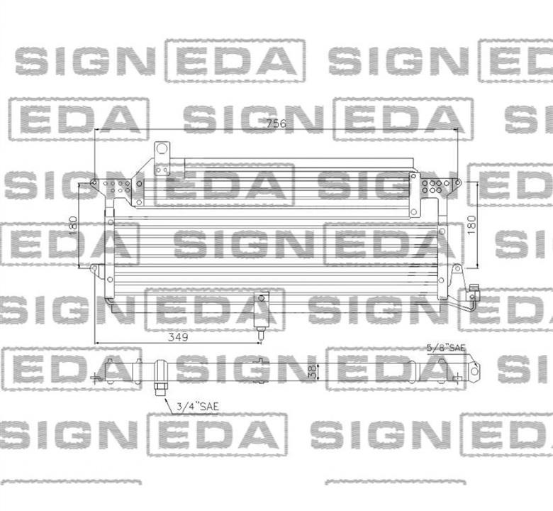 RC94328 Signeda Радіатор кондиціонера (Конденсатор)