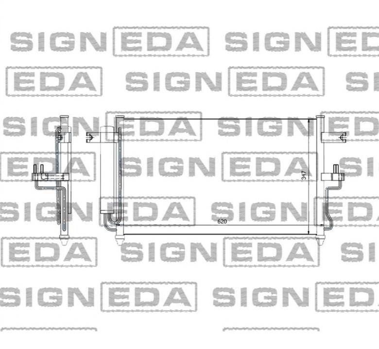 RC94453A Signeda Радіатор кондиціонера (Конденсатор)