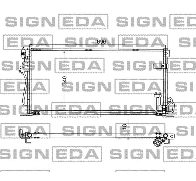 RC94495 Signeda Радіатор кондиціонера (Конденсатор)