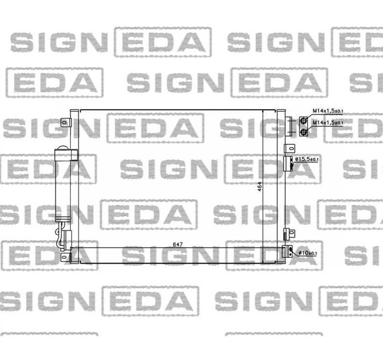 RC9455594874 Signeda Радиатор кондиционера (Конденсатор)