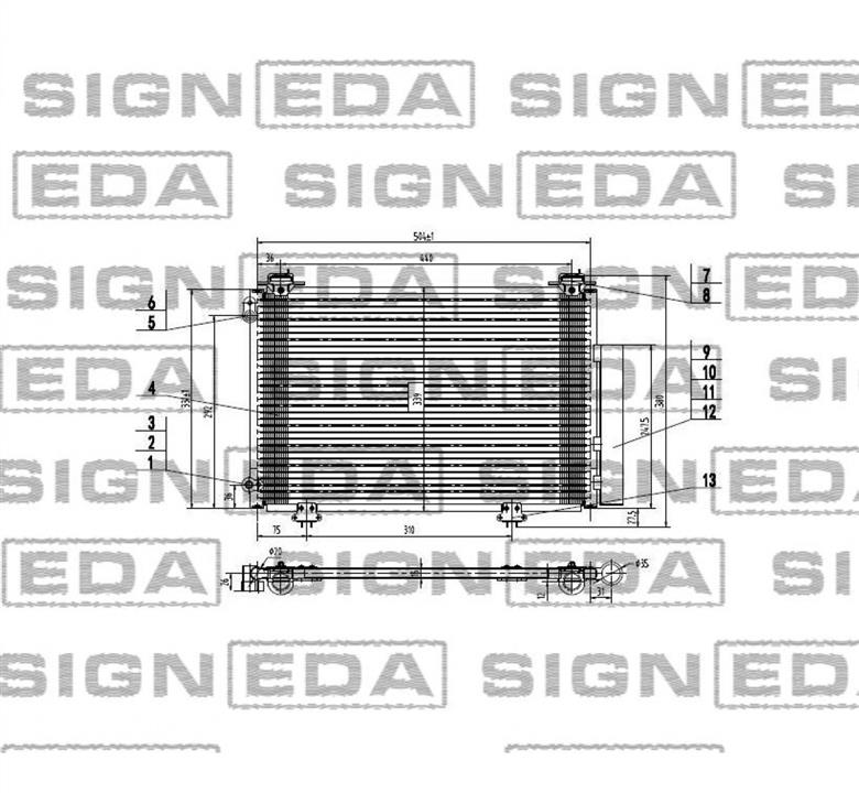 Signeda RC94581 Радіатор кондиціонера (Конденсатор) RC94581: Купити в Україні - Добра ціна на EXIST.UA!