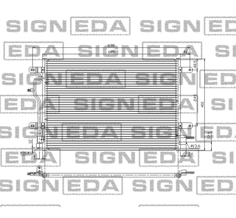 RC94583 Signeda Радиатор кондиционера