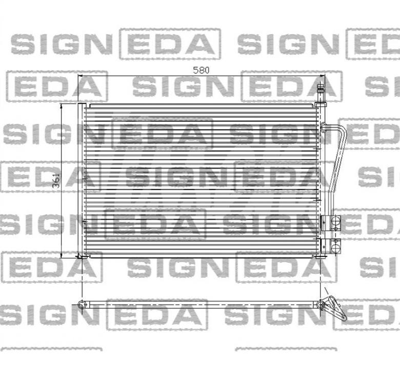 RC94587 Signeda Радиатор кондиционера (Конденсатор)