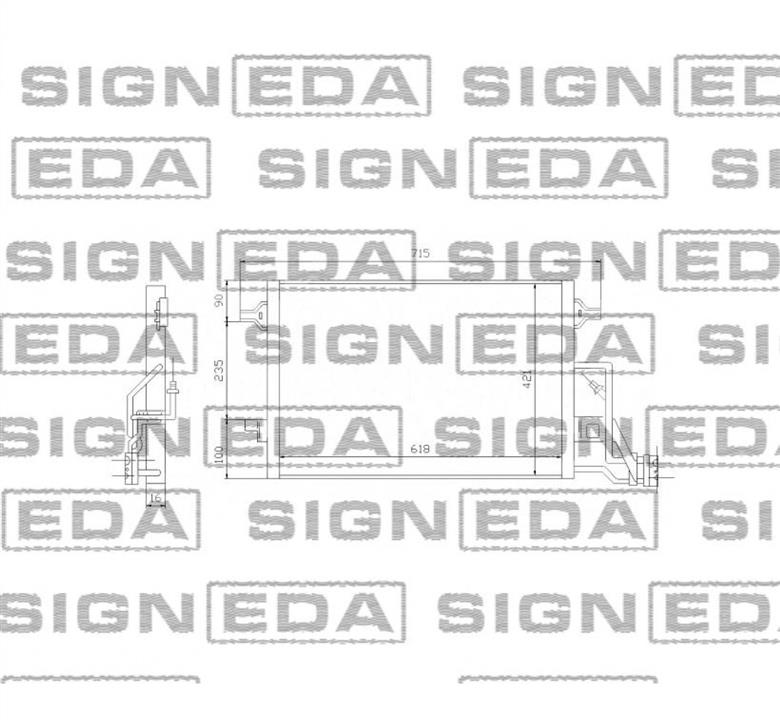 RC94592 Signeda Радіатор кондиціонера (Конденсатор)