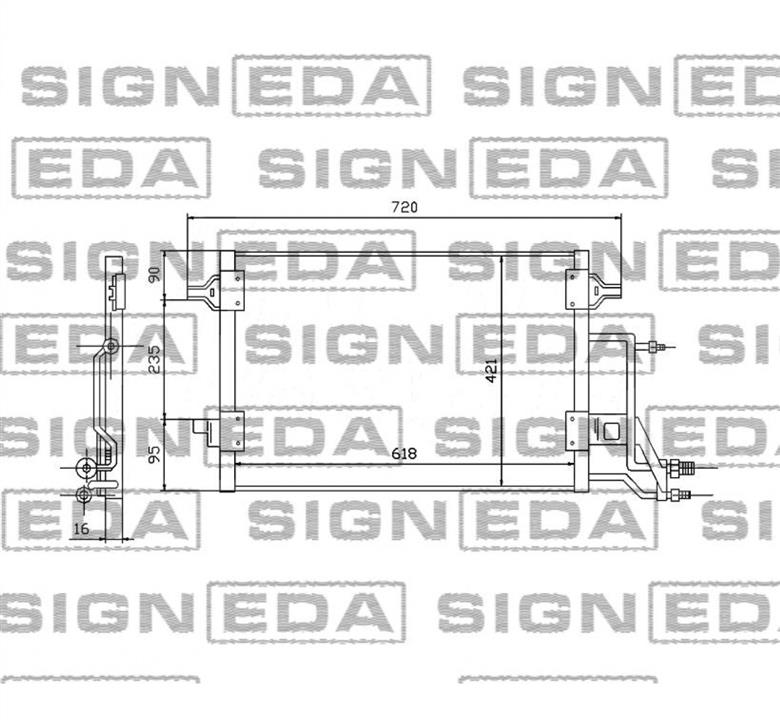RC94593 Signeda Радиатор кондиционера (Конденсатор)