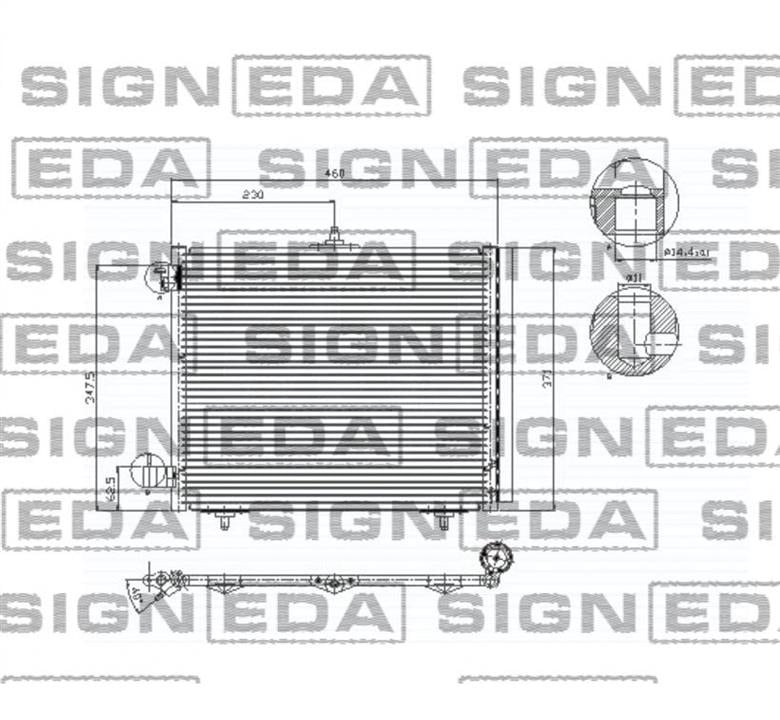 RC94595 Signeda Радиатор кондиционера