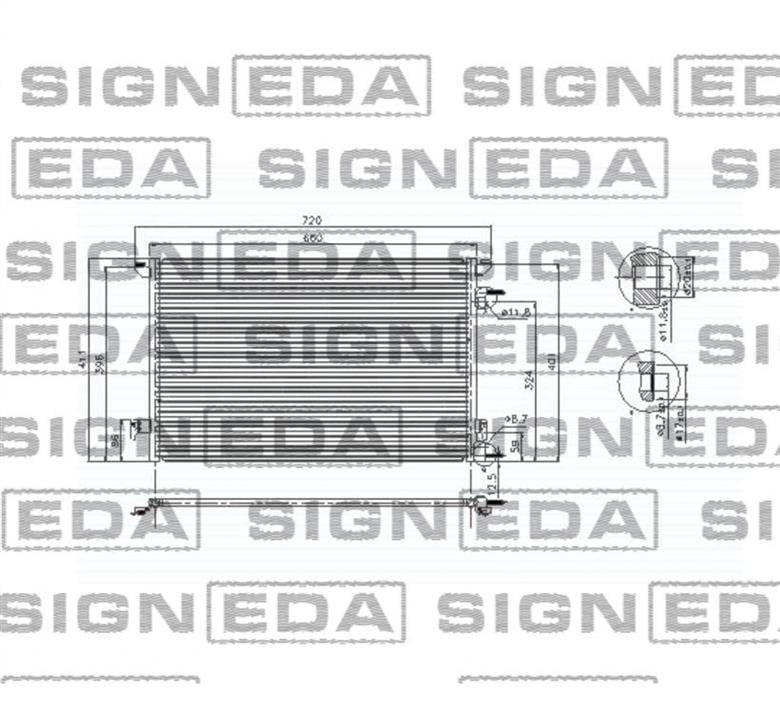 Радіатор кондиціонера Fiat Croma (Фіат Крома): RC94598 Signeda Радіатор кондиціонера