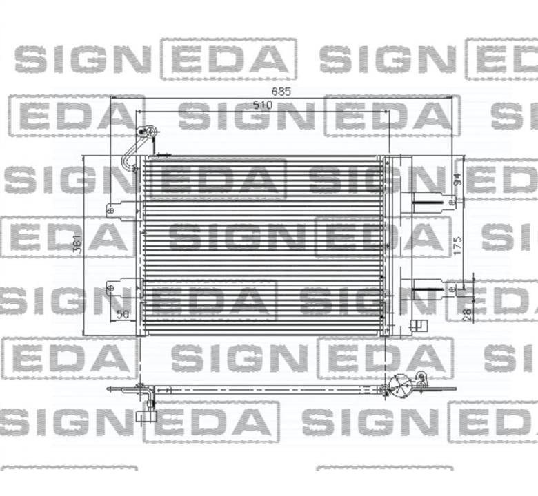 RC94628 Signeda Радиатор кондиционера (Конденсатор)