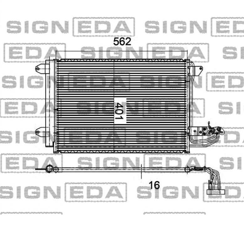 Радиатор кондиционера Skoda Superb (Шкода Суперб): RC946844Q Signeda Радиатор кондиционера