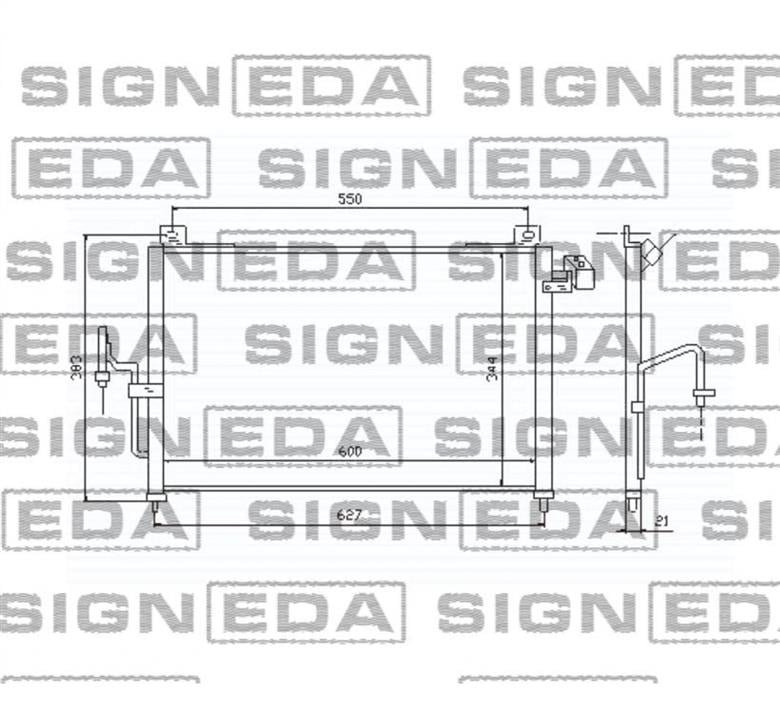 RC94742 Signeda Радиатор кондиционера (Конденсатор)