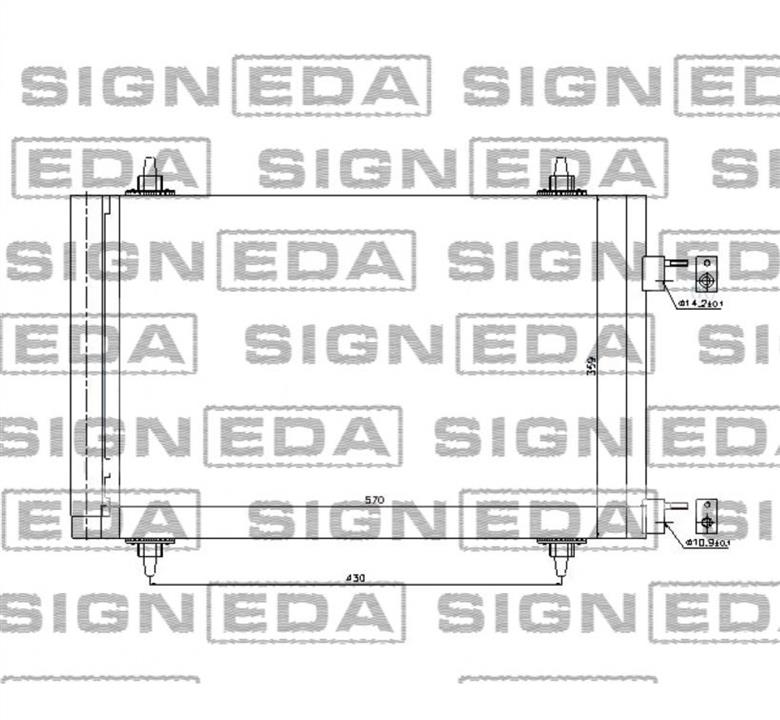 RC947588 Signeda Радиатор кондиционера (Конденсатор)