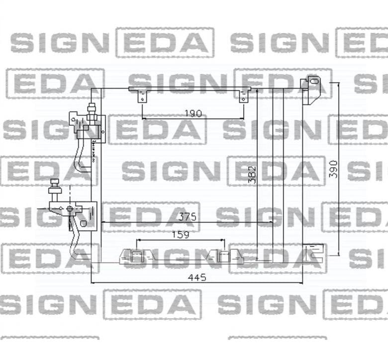 RC94768 Signeda Радіатор кондиціонера (Конденсатор)