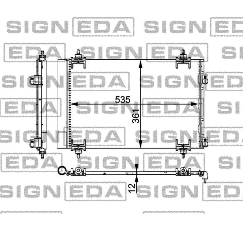 Конденсер кондиціонера Citroen C5 (Сітроен С5): RC94826Q Signeda Радіатор кондиціонера (Конденсатор)