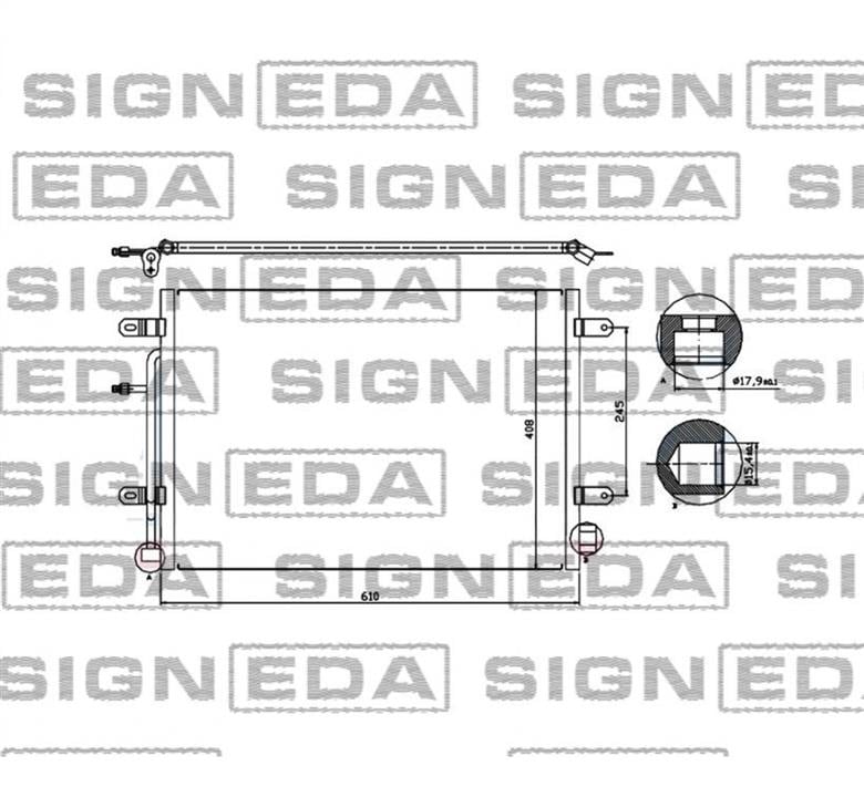 RC94851 Signeda Радиатор кондиционера