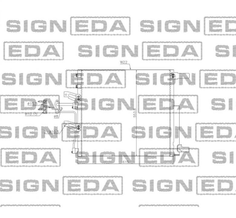 Радіатор кондиціонера Додж: RCDG2021 Signeda Радіатор кондиціонера