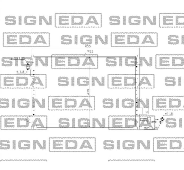 Радіатор кондиціонера Форд США: RCFD39074A Signeda Радіатор кондиціонера