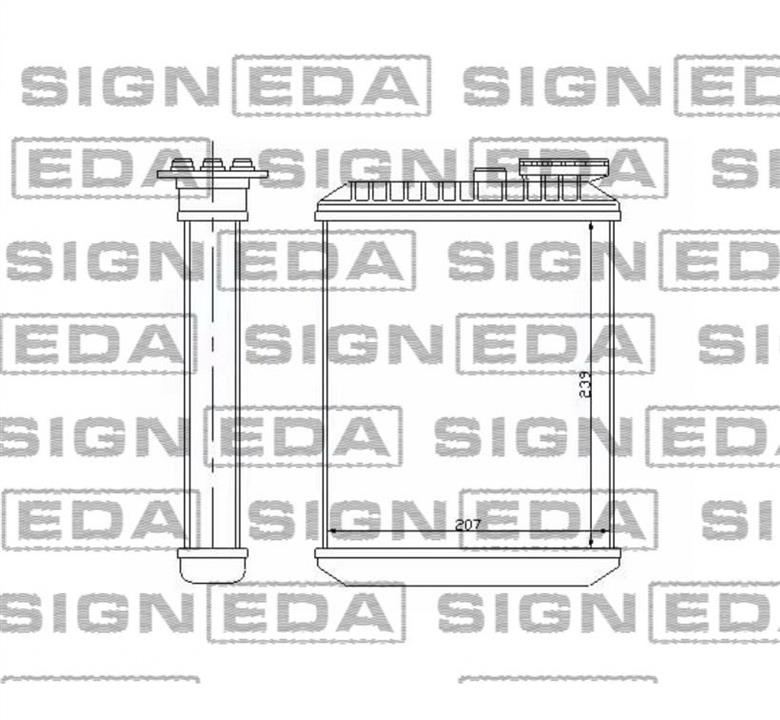 RP73641 Signeda Радиатор отопителя салона