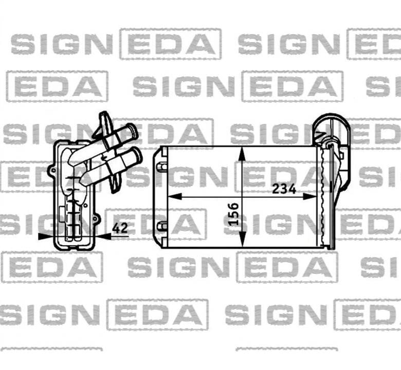 RP73962Q Signeda Радиатор отопителя салона