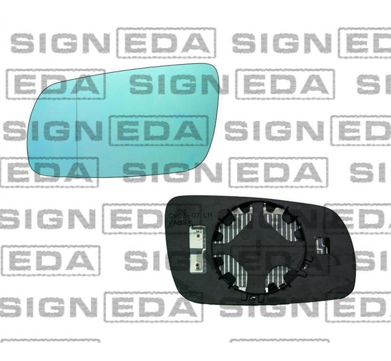 Вкладыш зеркала бокового Audi A4 (Ауди А4): SADM1004QATL Signeda Зеркальный элемент левый