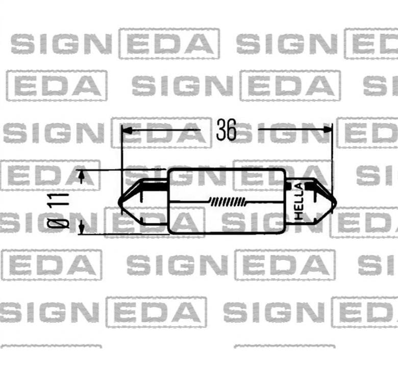 C5WH Signeda Лампа розжарювання C5W 12V 5W