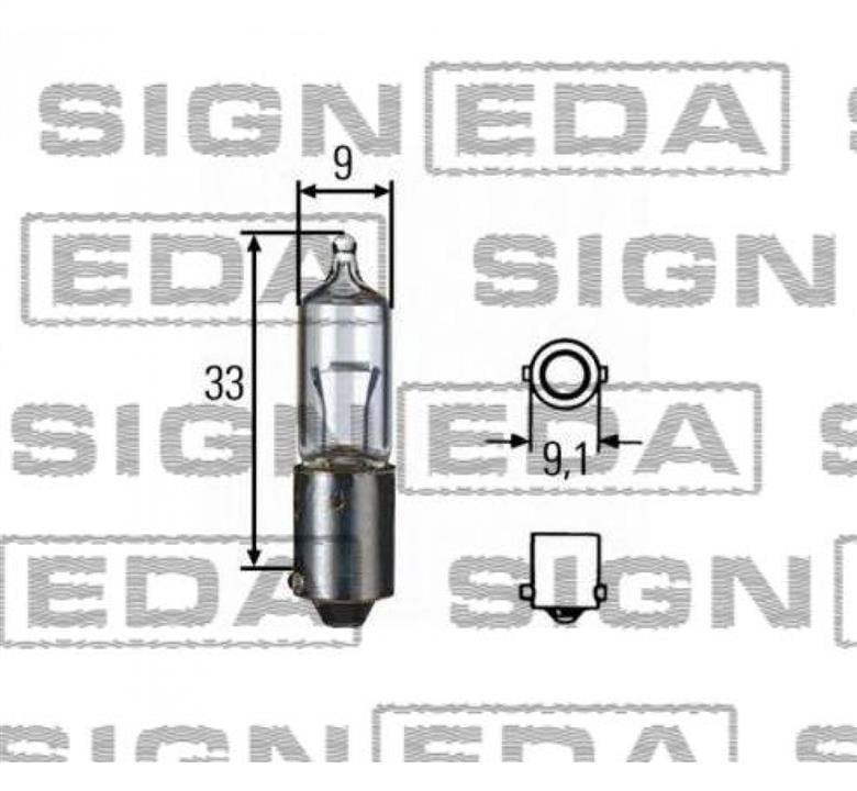 H10WH Signeda Лампа розжарювання H10W 12V 10W BA9s