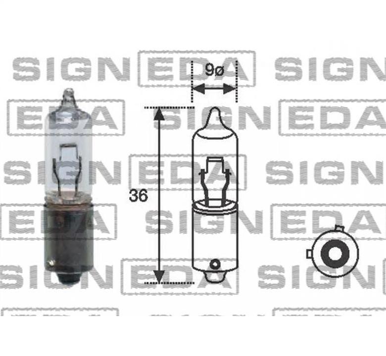 Signeda H21.(MM) Лампа накаливания H21W 12V 21W H21MM: Отличная цена - Купить в Украине на EXIST.UA! H21MM Signeda Лампа накаливания H21W 12V 21W