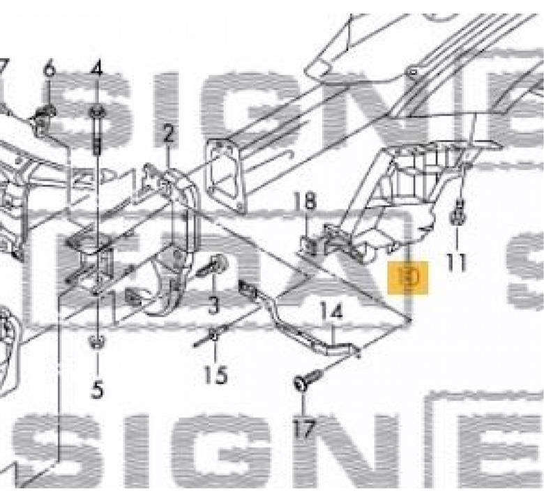 PAD44120RO Signeda Кронштейн бамперу