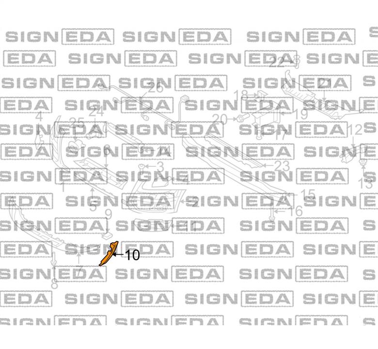Signeda PAD99049AL Кронштейн бампера PAD99049AL: Отличная цена - Купить в Украине на EXIST.UA! PAD99049AL Signeda Кронштейн бампера