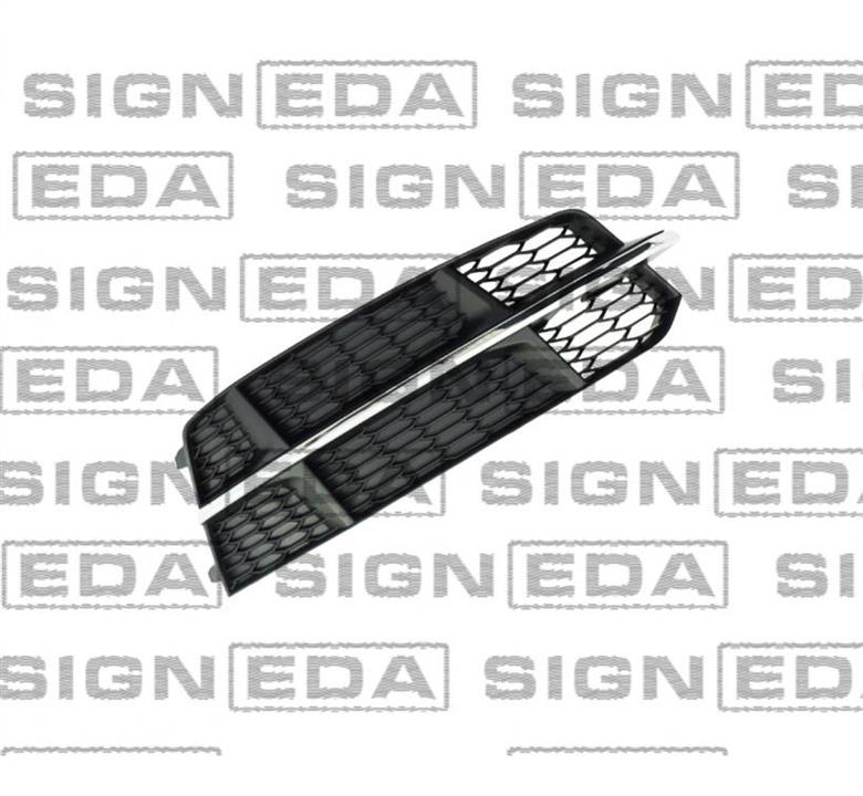 Передняя решетка Audi A6 (Ауди А6): PAD99096CAR Signeda Решетка бампера переднего (заглушка) правая