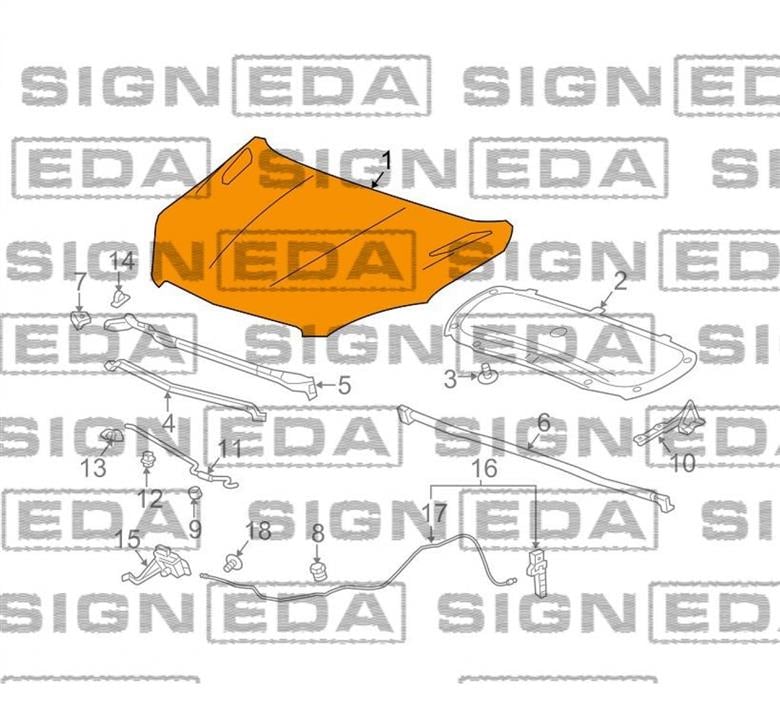 Капот Опель: PBK20030A Signeda Капот