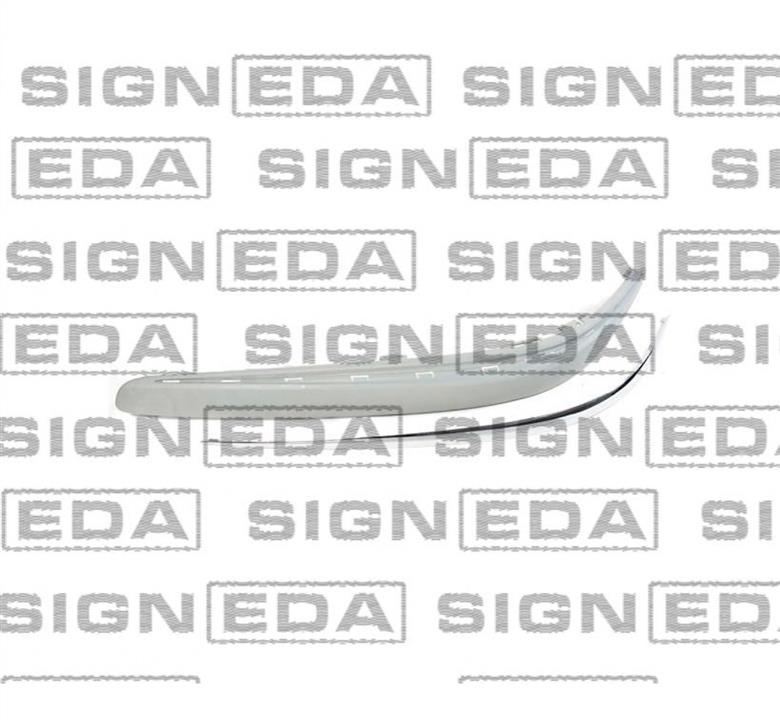 Молдинги, накладки и расширители бампера Mercedes E-Class (Мерседес Е-Класса): PBZ04030PMAL Signeda Молдинг бампера переднего левый хромовый