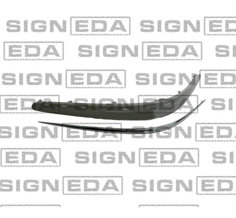 PBZ04030MAL Signeda Молдинг бампера переднего левый хромовый