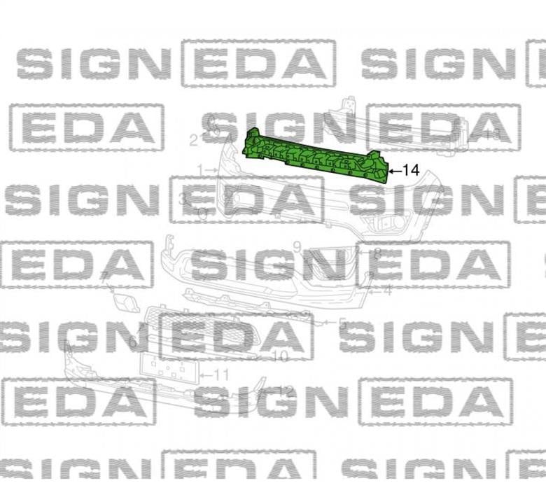 PCR041066EA Signeda Абсорбер бампера