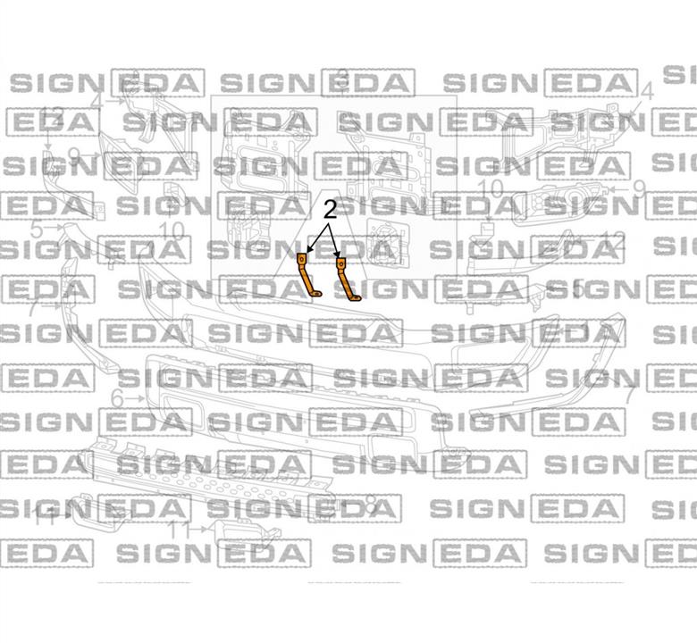 PDG43121AL Signeda Кронштейн бамперу