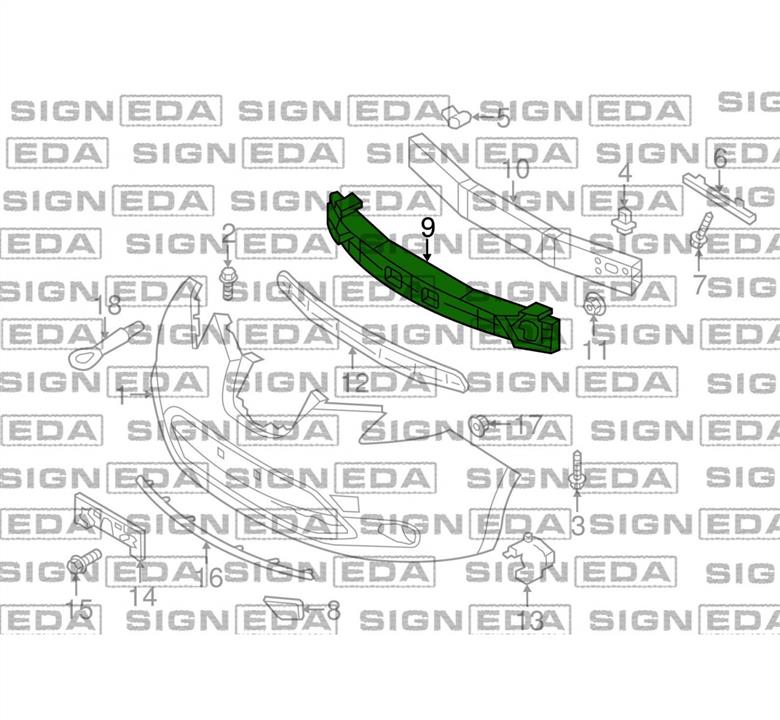 PDS04451EA Signeda Абсорбер бампера