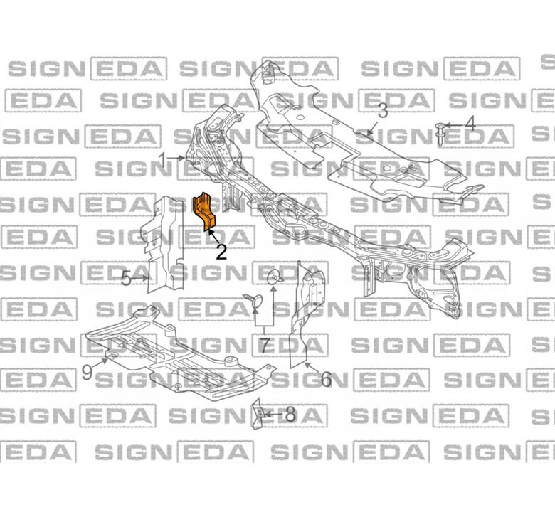PFD30045AL Signeda Панель передняя левая