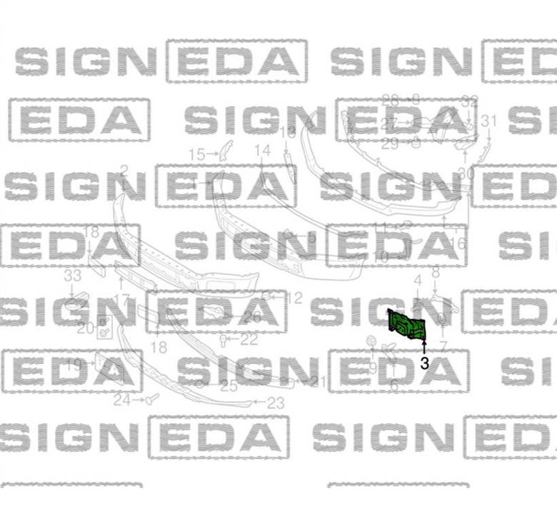 PFD43080AL Signeda Кронштейн бампера