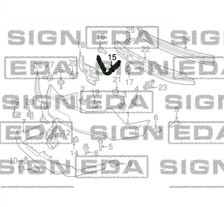 PFD43179AL Signeda Кронштейн бамперу